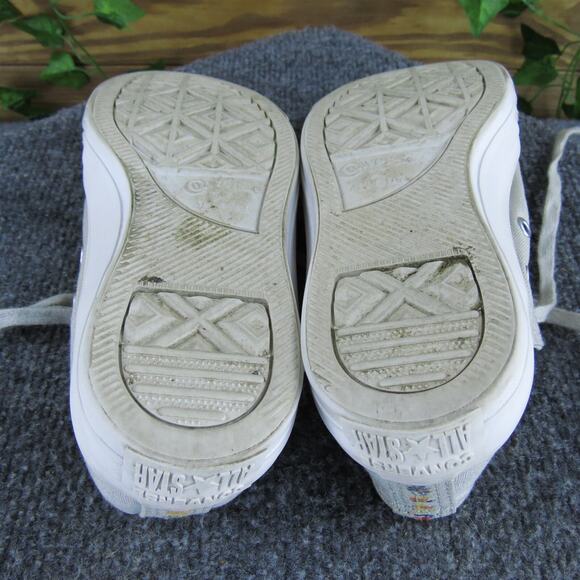 Converse Sneaker All Star Low Cut Girl Y 5 Medium Athletic Gray Fabric Lace Up - Picture 7 of 8